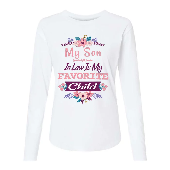 My Son In Law Is My Favorite Child Humor Funny Family Womens Cotton Relaxed Long Sleeve T-Shirt