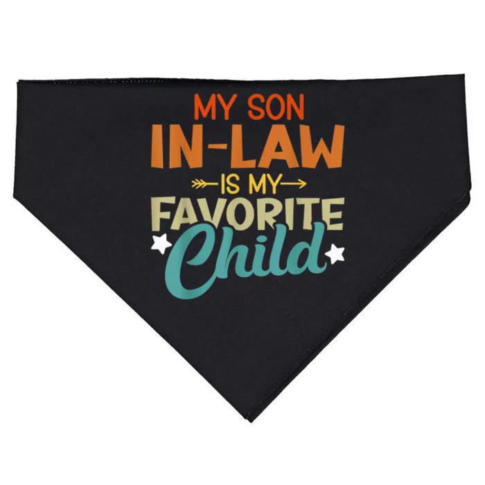 My Son-In-Law Is My Favorite Child Family Humor Dad Mom USA-Made Doggie Bandana