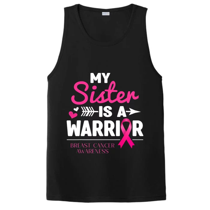 My Sister Is A Warrior Family Breast Cancer Awareness Performance Tank