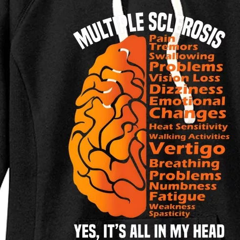 Multiple Sclerosis ItS All In My Head Women's Fleece Hoodie