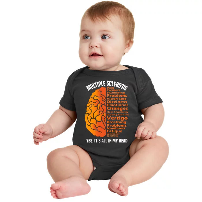 Multiple Sclerosis ItS All In My Head Baby Bodysuit