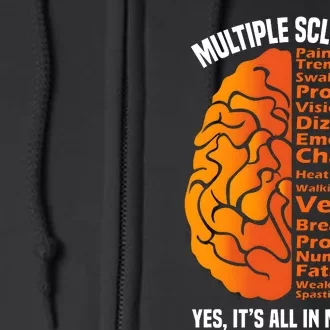 Multiple Sclerosis ItS All In My Head Full Zip Hoodie