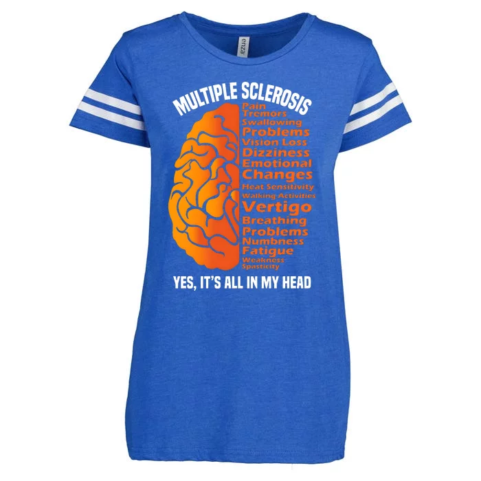 Multiple Sclerosis ItS All In My Head Enza Ladies Jersey Football T-Shirt