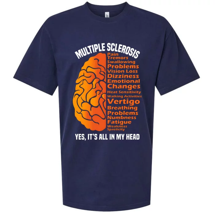 Multiple Sclerosis ItS All In My Head Sueded Cloud Jersey T-Shirt