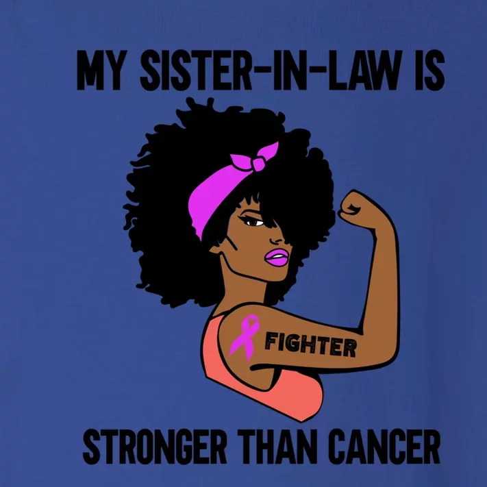 My SisterInLaw Is Stronger Than Cancer African American Gift Toddler Long Sleeve Shirt