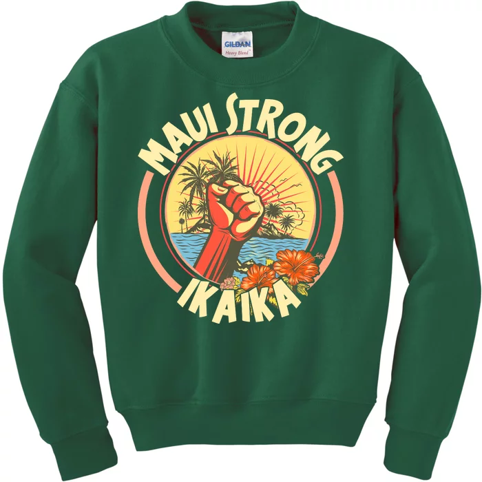 Maui Strong Ikaika Hawaii Kids Sweatshirt