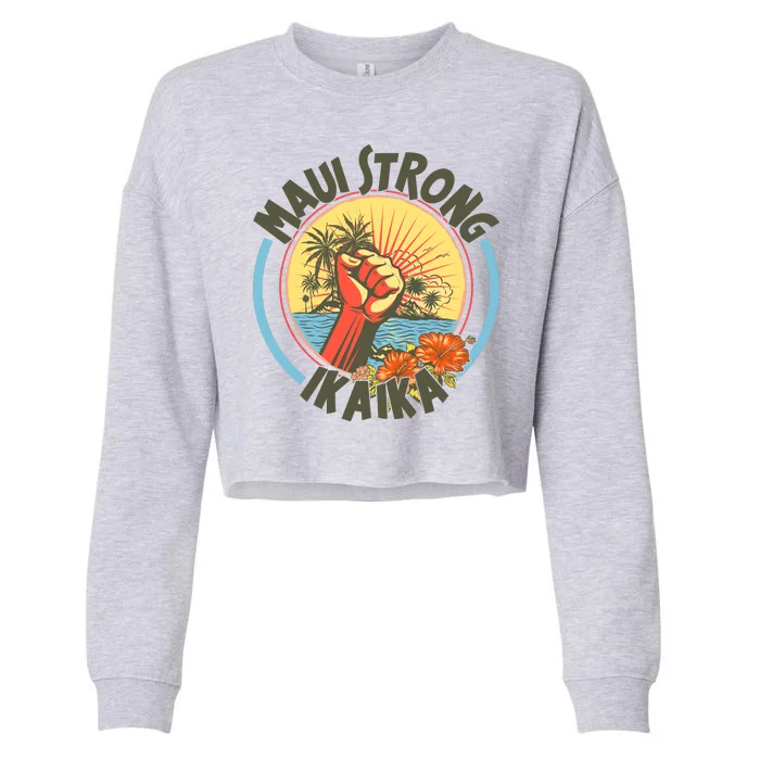 Maui Strong Ikaika Hawaii Cropped Pullover Crew