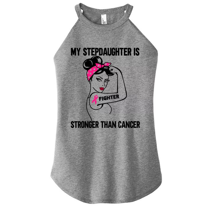 My Stepdaughter Is Stronger Than Cancer Breast Cancer Gift Women’s Perfect Tri Rocker Tank