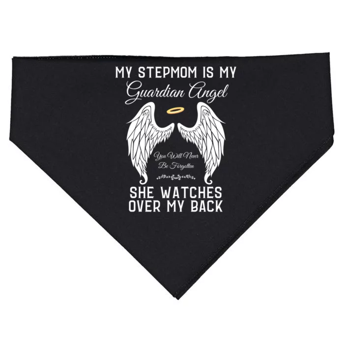 My Stepmom Is My Guardian Angel In Heaven Memorial Memory Meaningful Gift USA-Made Doggie Bandana