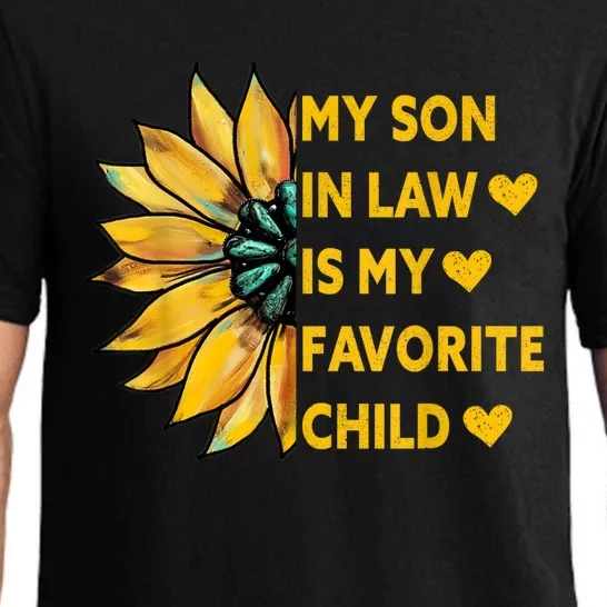 My Son In Law Is My Favorite Child Family Sunflower Design Pajama Set