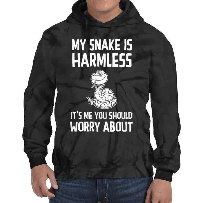 My Snake Is Harmless Python Anaconda Boa Constrictor Tie Dye Hoodie