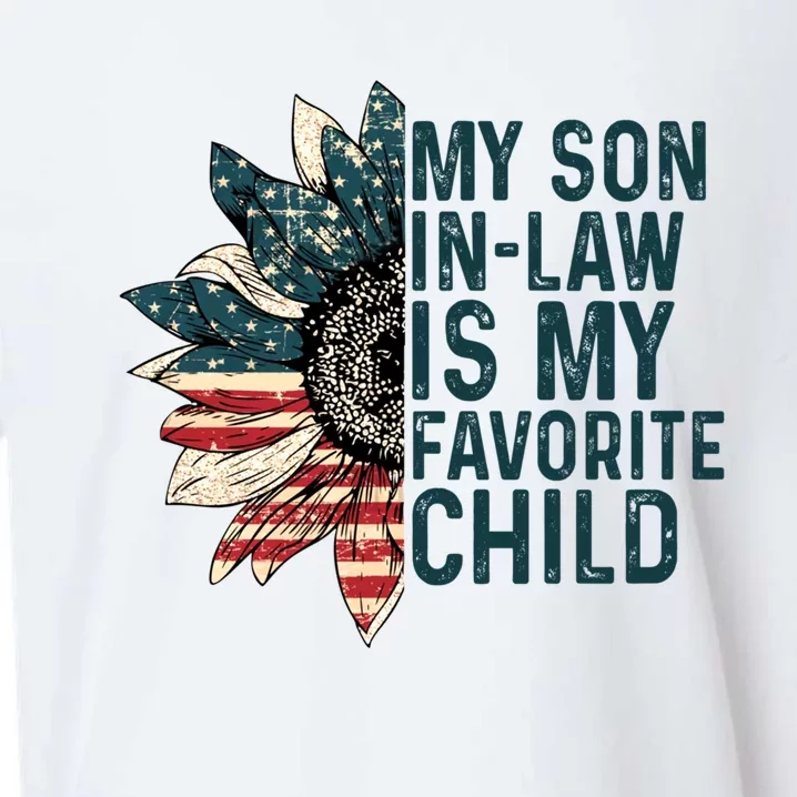 My Soninlaw Is My Favorite Retro Sunflowers Usa Flag Gift Sueded Cloud Jersey T-Shirt