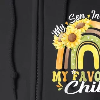 My Son In Law Is My Favorite Child Funny Rainbow Sunflower Full Zip Hoodie