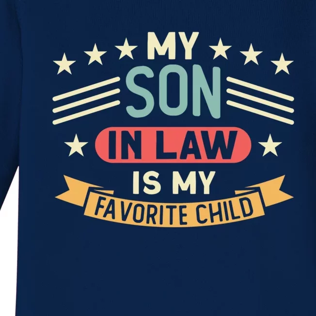 My Son In Law Is My Favorite Family Gift Baby Long Sleeve Bodysuit