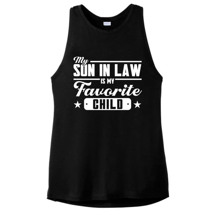 My Son In Law Is My Favorite Family Meaningful Gift Ladies Tri-Blend Wicking Tank