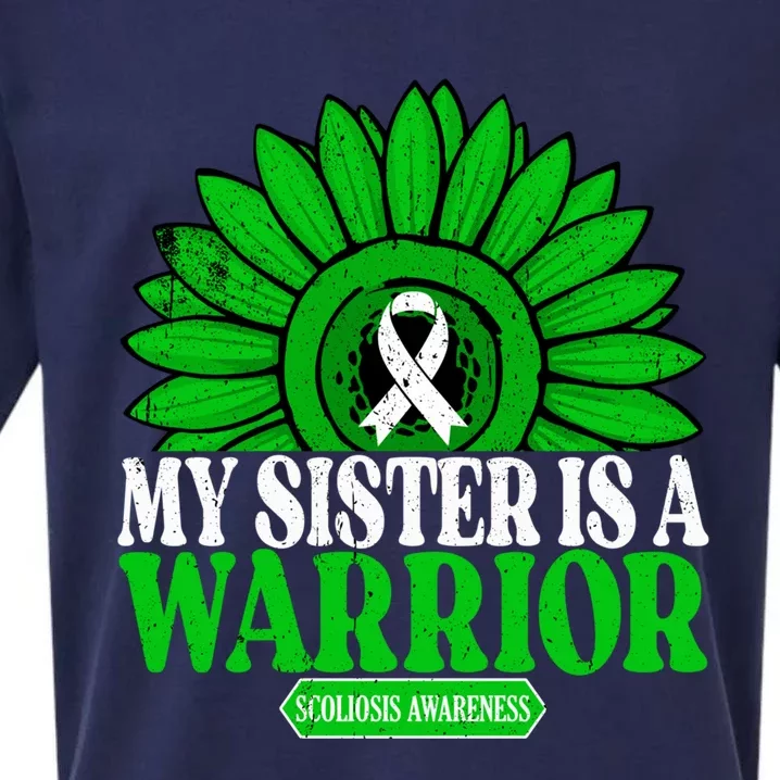 My Sister Is A Warrior Scoliosis Awareness Gift Sueded Cloud Jersey T-Shirt