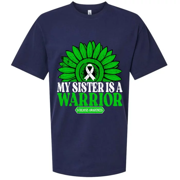 My Sister Is A Warrior Scoliosis Awareness Gift Sueded Cloud Jersey T-Shirt