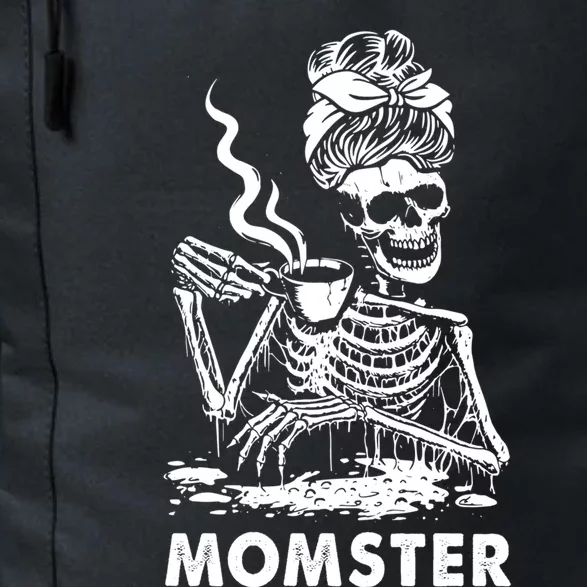 Momster Skeleton Ing Coffee Skeleton Lazy Diy Halloween Gift Daily Commute Backpack