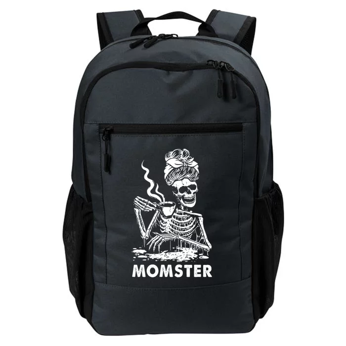 Momster Skeleton Ing Coffee Skeleton Lazy Diy Halloween Gift Daily Commute Backpack