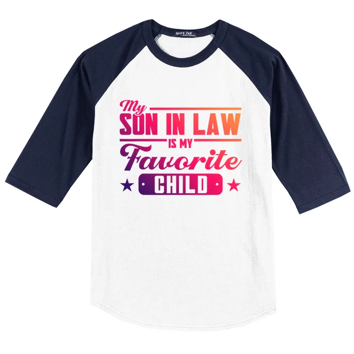 My Son In Law Is My Favorite Family Gift Baseball Sleeve Shirt