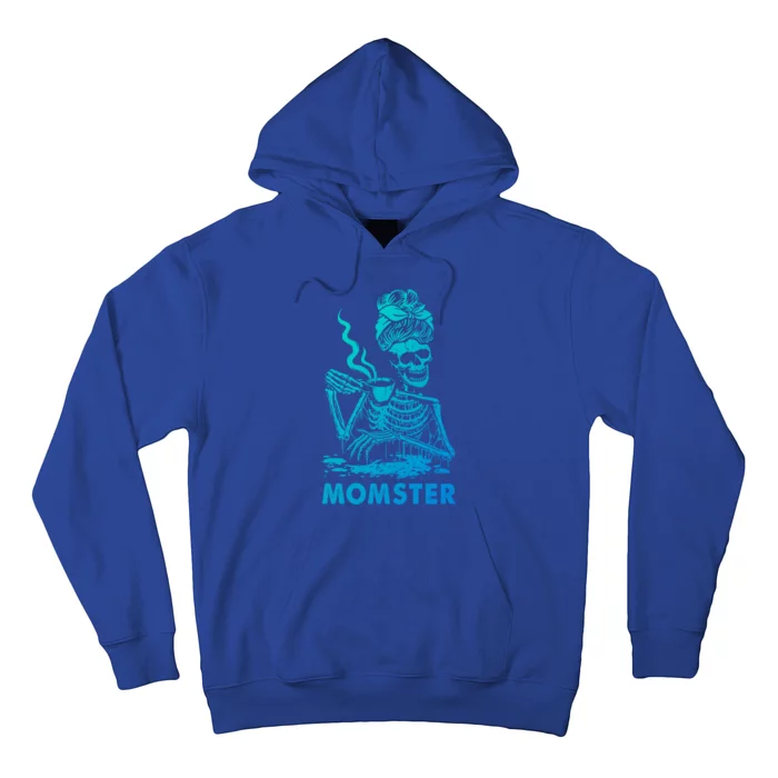 Momster Skeleton Ing Coffee Skeleton Lazy Diy Halloween Gift Hoodie