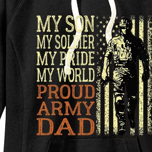 My Son Is A Soldier Hero Proud Army Dad Us Military Father Women's Fleece Hoodie