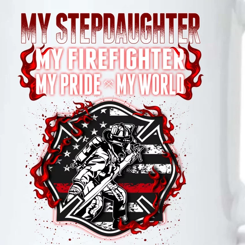 My Stepdaughter Is A Firefighter Hero Proud Fire Stepparent Funny Gift Black Color Changing Mug