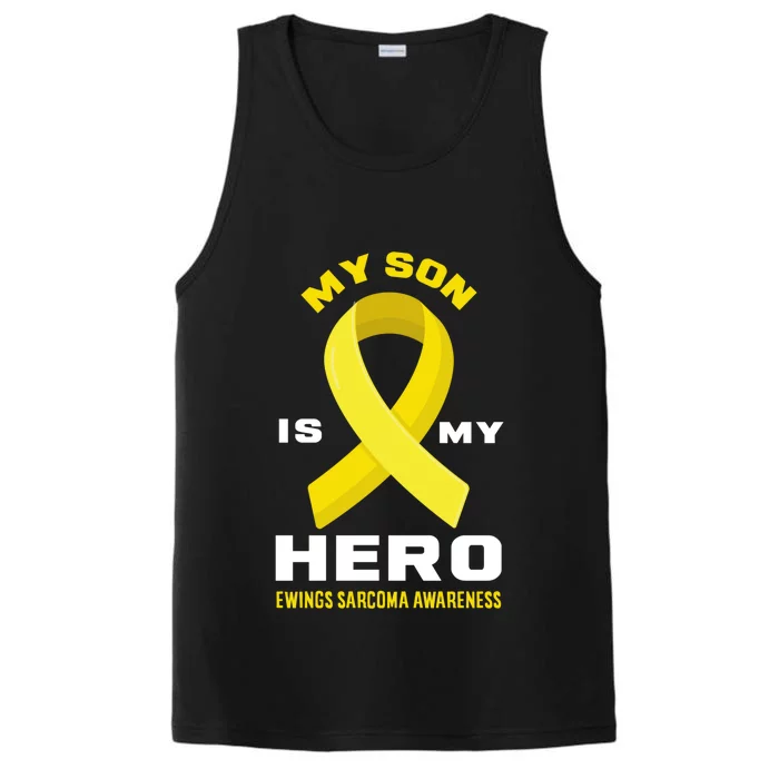 My Son Is My Hero Ewings Sarcoma Awareness Funny Gift Performance Tank