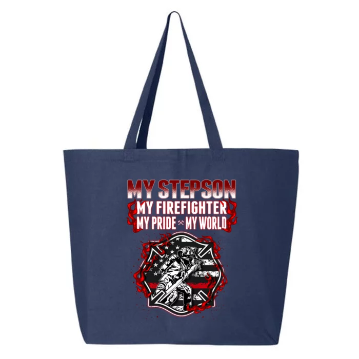 My Stepson Is A Firefighter Hero Proud Fire Stepparent Funny Gift Funny Gift 25L Jumbo Tote