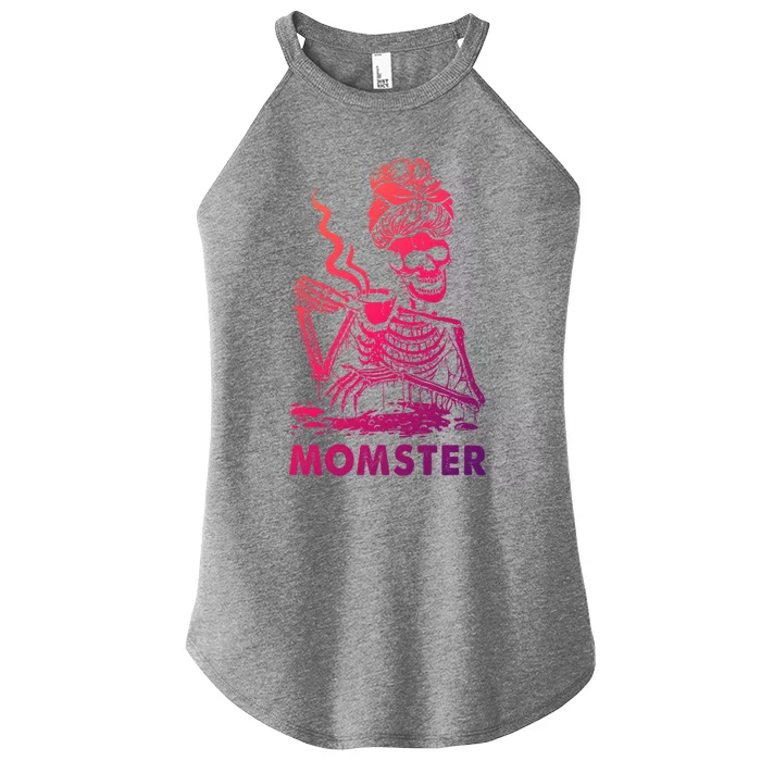 Momster Skeleton Ing Coffee Skeleton Lazy Diy Halloween Gift Women’s Perfect Tri Rocker Tank