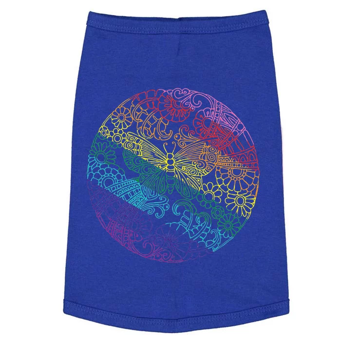 Mandala Symbol In Rainbow Colors Doggie Tank