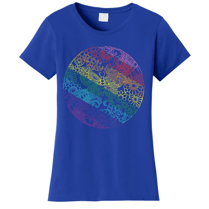 Mandala Symbol In Rainbow Colors Women's T-Shirt