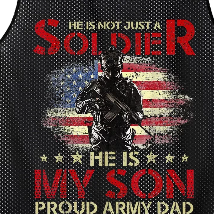 My Son Is A Soldier Proud Army Dad Military Mesh Reversible Basketball Jersey Tank