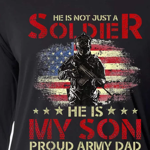 My Son Is A Soldier Proud Army Dad Military Cooling Performance Long Sleeve Crew