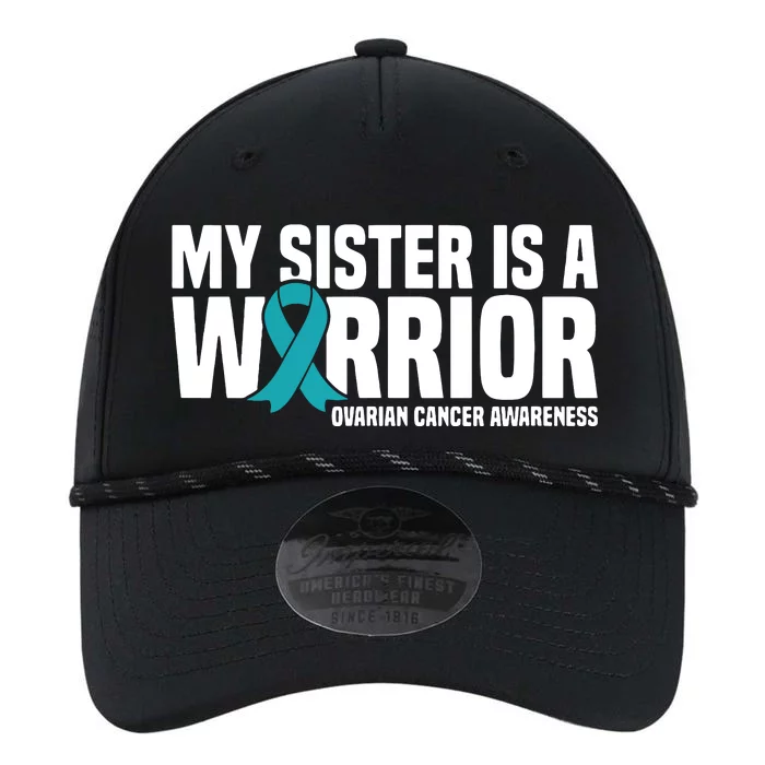 My Sister Is A Warrior Teal Ribbon Ovarian Cancer Awareness Performance The Dyno Cap