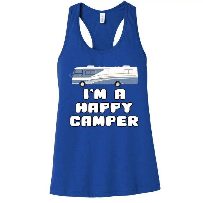 Motorhome S I'm A Happy Camper Great Gift Women's Racerback Tank