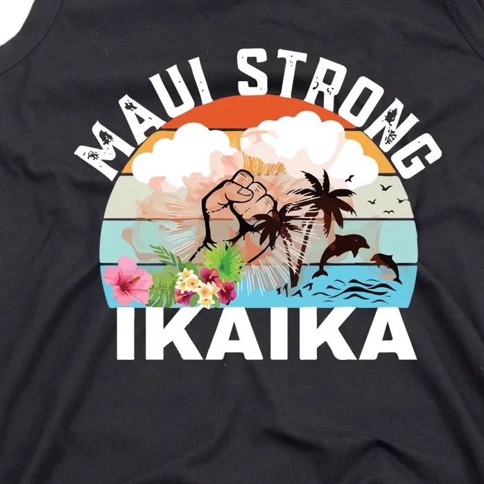 Maui Strong Ikaika Lahaina Banyan Tree Maui Hawaii Shoreline Tank Top