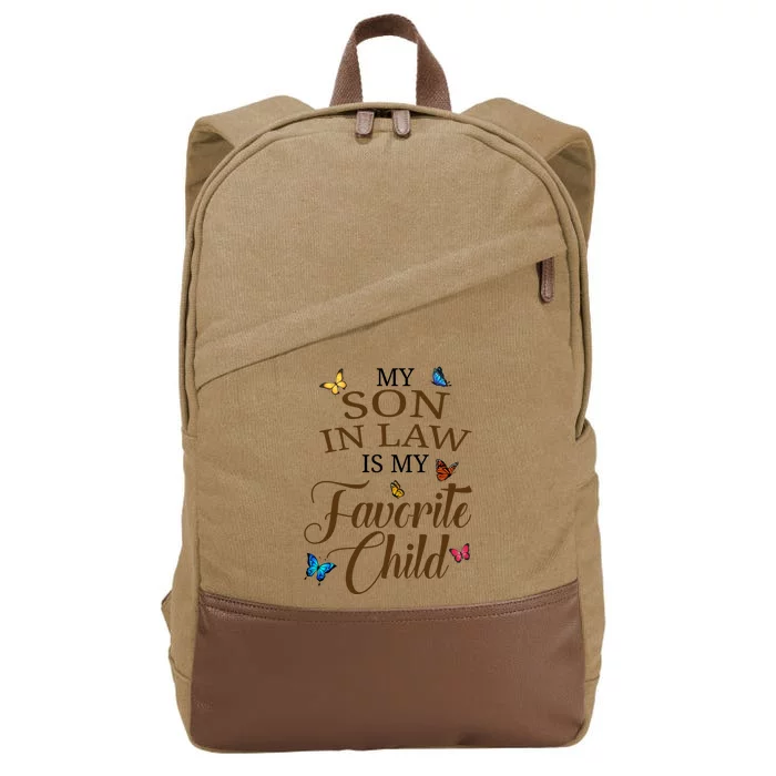 My Son In Law Is My Favorite Child Cute Gift Cotton Canvas Backpack