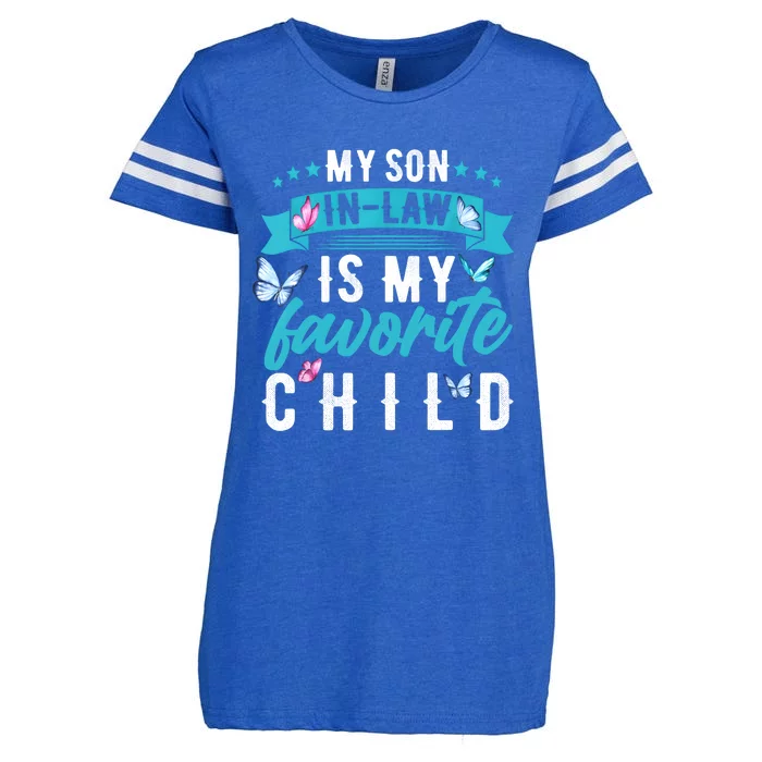 My Son In Law Is My Favorite Child Son In Law Funny Mother In Law Enza Ladies Jersey Football T-Shirt