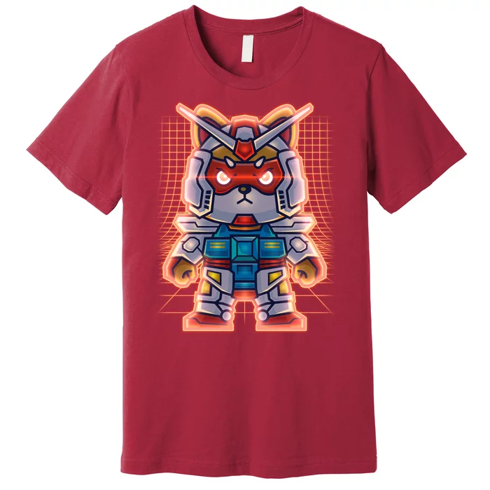 Mecha Shibi Inu Dog Robot Fighter Anime Premium T-Shirt