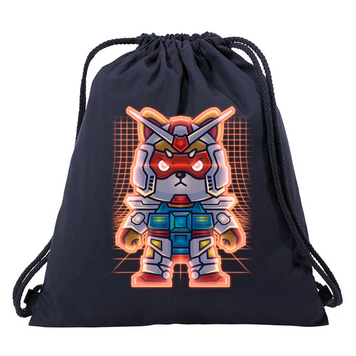 Mecha Shibi Inu Dog Robot Fighter Anime Drawstring Bag