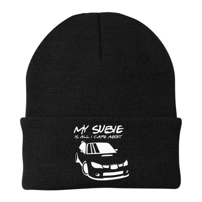 My subie is all i care about Knit Cap Winter Beanie