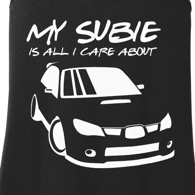 My subie is all i care about Ladies Essential Tank