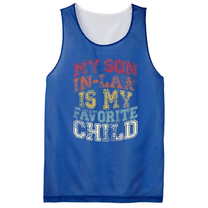 My Son In Law Is My Favorite Child Retro Family Mesh Reversible Basketball Jersey Tank