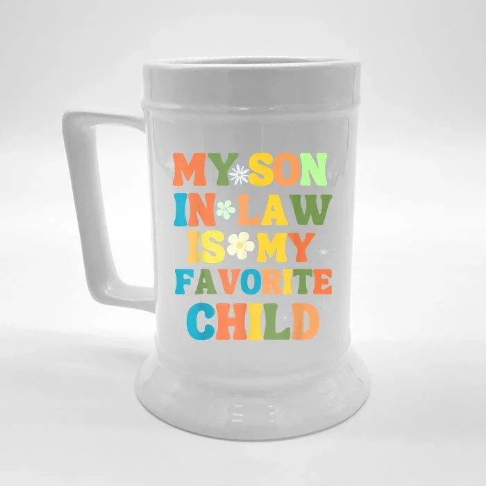 My Son In Law Is My Favorite Child Family Front & Back Beer Stein