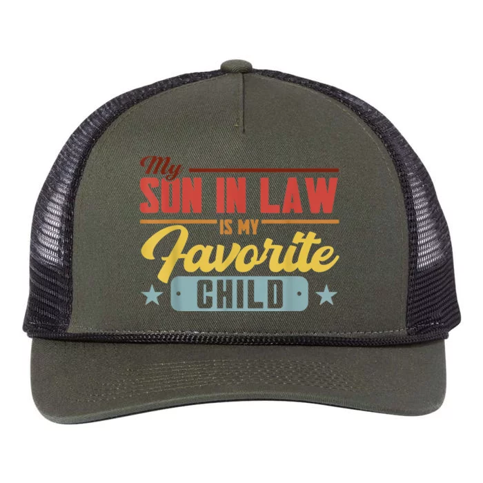 My Son In Law Is My Favorite Child Family Retro Rope Trucker Hat Cap