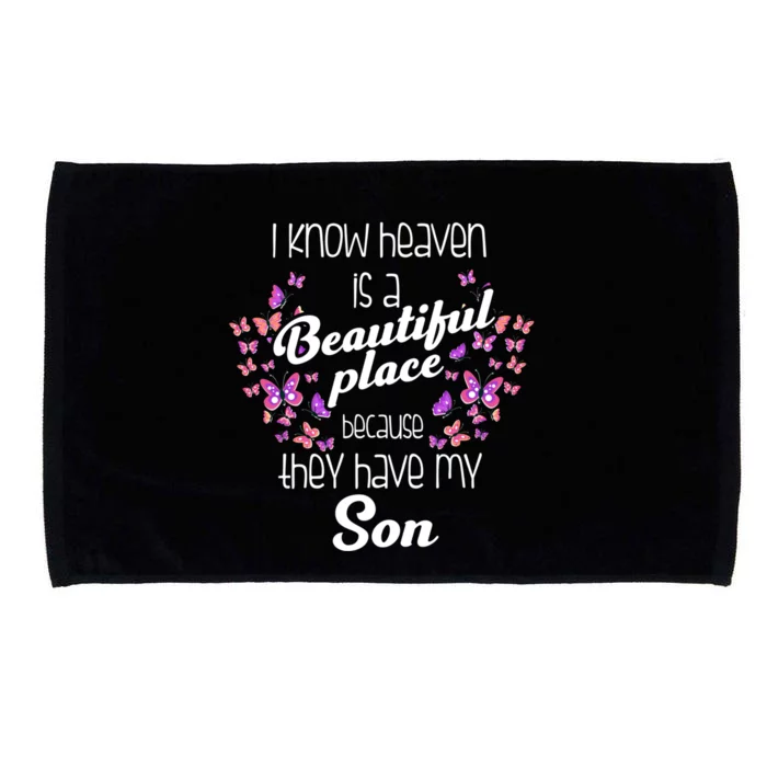 My Son Is My Guardian Angel In Heaven Grief To Son Microfiber Hand Towel