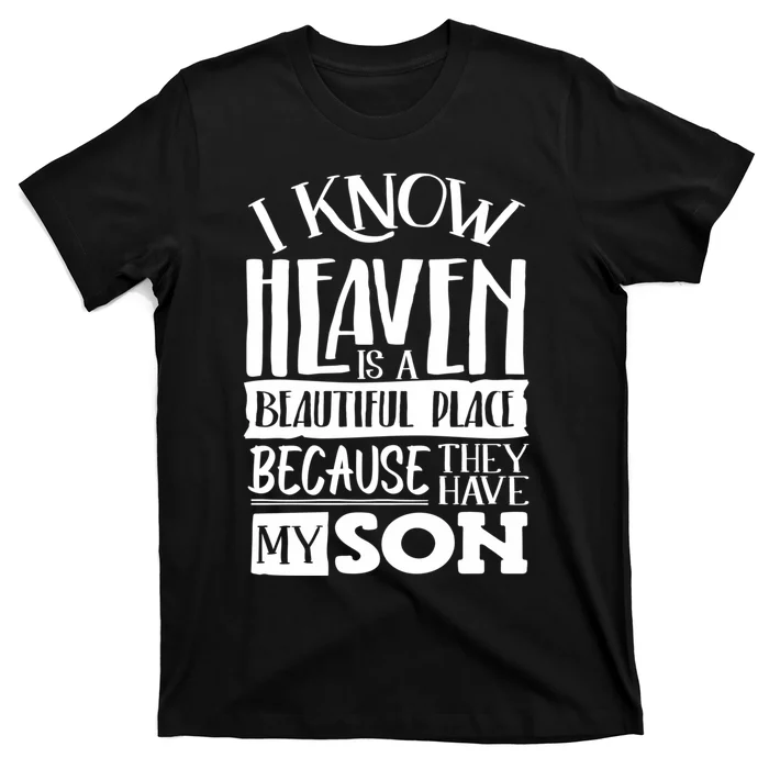 My Son Is My Guardian Angel In Heaven Grief To Son T-Shirt