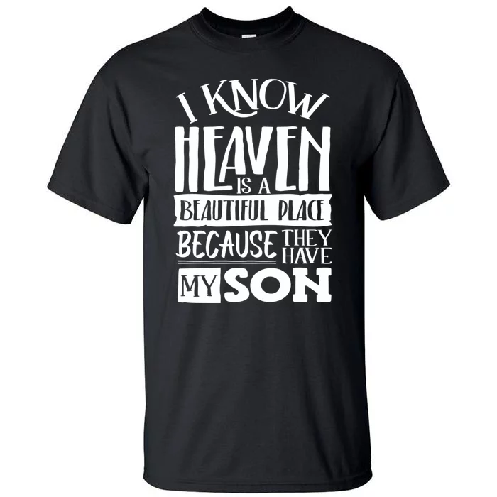 My Son Is My Guardian Angel In Heaven Grief To Son Tall T-Shirt