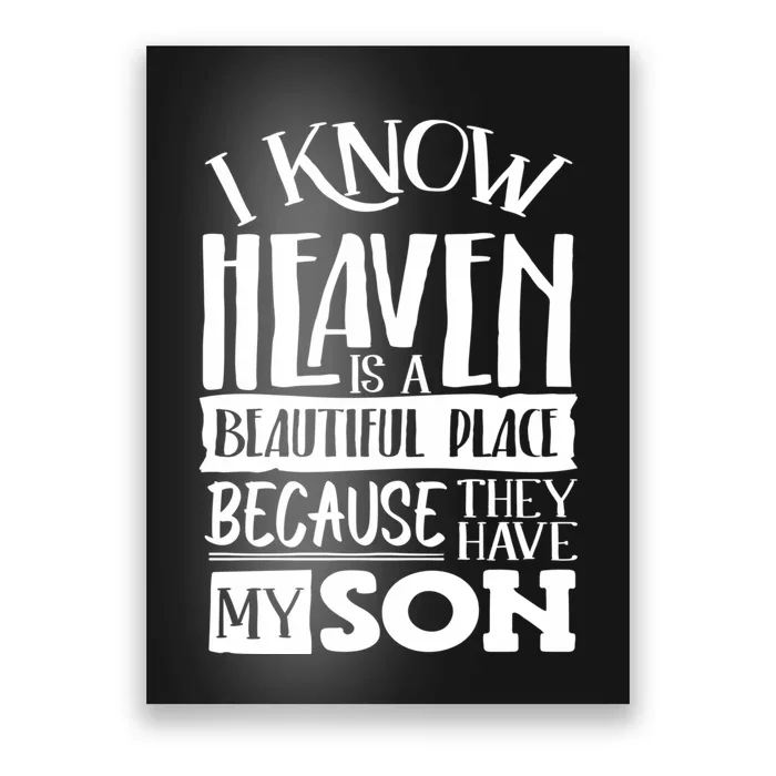 My Son Is My Guardian Angel In Heaven Grief To Son Poster